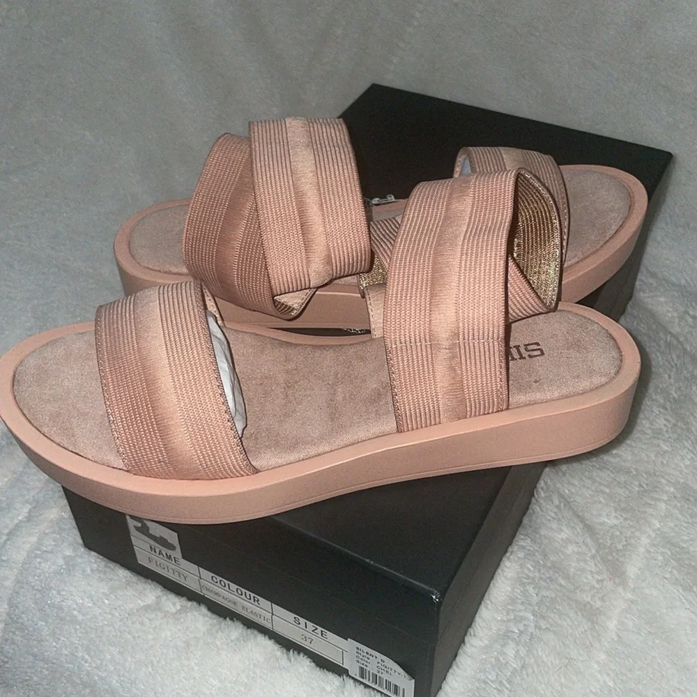 NWT Anthropologie SILENT D FIGITY Sandal in Champagne - Picture 12 of 15